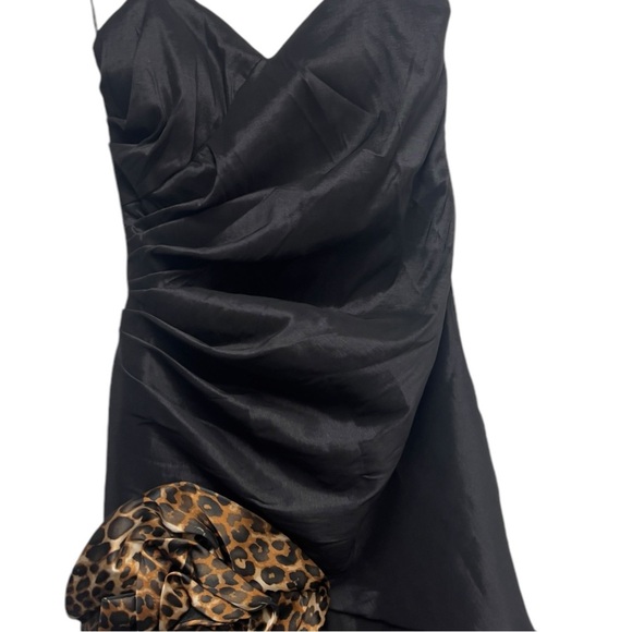 Juno Collection 90s Y2K Leopard Print Ruched Formal Prom Party Dress - Picture 9 of 11